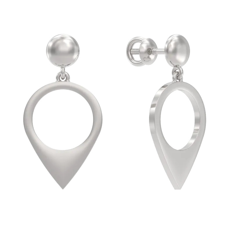 Серьги пусеты-гвоздики, Серебро 925, 1045192-00000