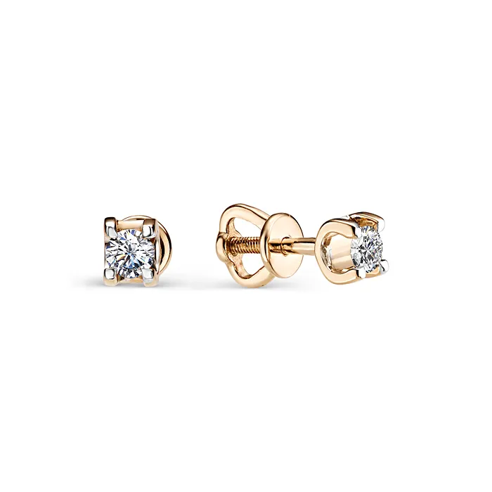 Серьги пусеты-гвоздики, Золото 585, С0149-120