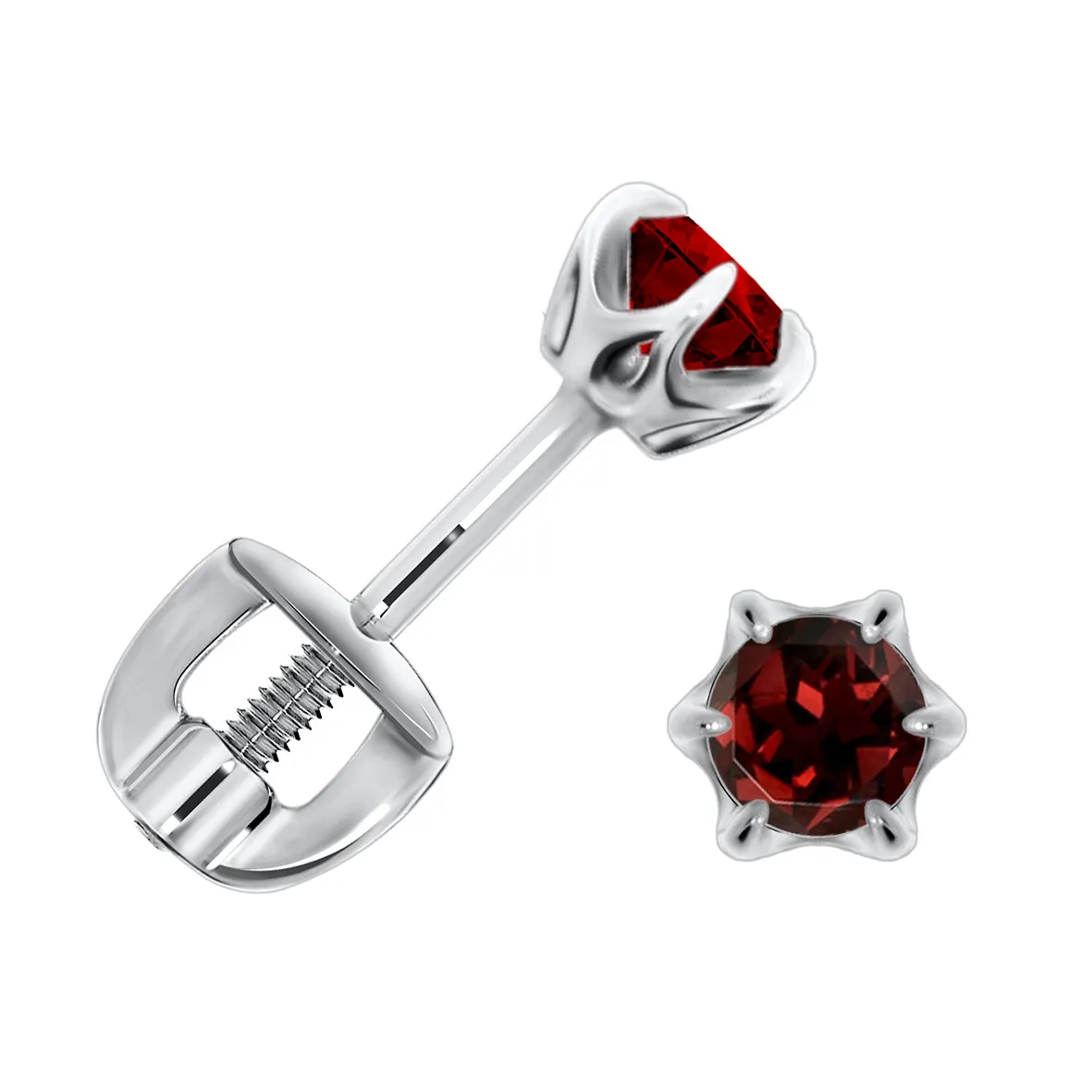 Серьги пусеты-гвоздики, Серебро 925, П340150335