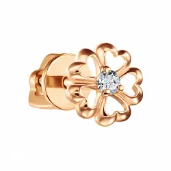 Серьги пусеты-гвоздики, Золото 585, Фианит ПУСлЦв01моно/бцФ/з585 Серьги пусеты-гвоздики, Золото 585, Фианит ПУСлЦв01моно/бцФ/з585