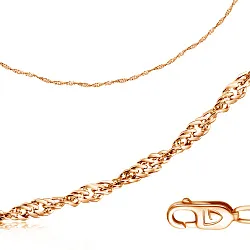 Цепочка Золото 585, плетение Сингапур 10045022740 Цепочка Золото 585, плетение Сингапур 10045022740